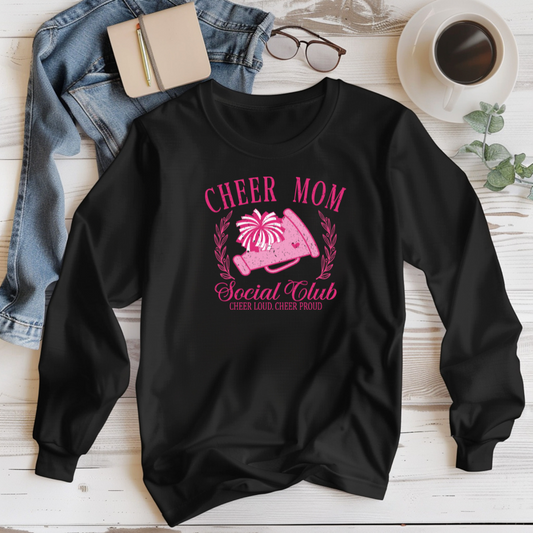 Cheer Mom Social Club Long Sleeve Graphic Tee