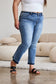 Judy Blue Release Hem Mid Rise Cropped Bootcut Jeans