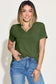 V-Neck High-Low Short Sleeve T-Shirt - 7 Colors