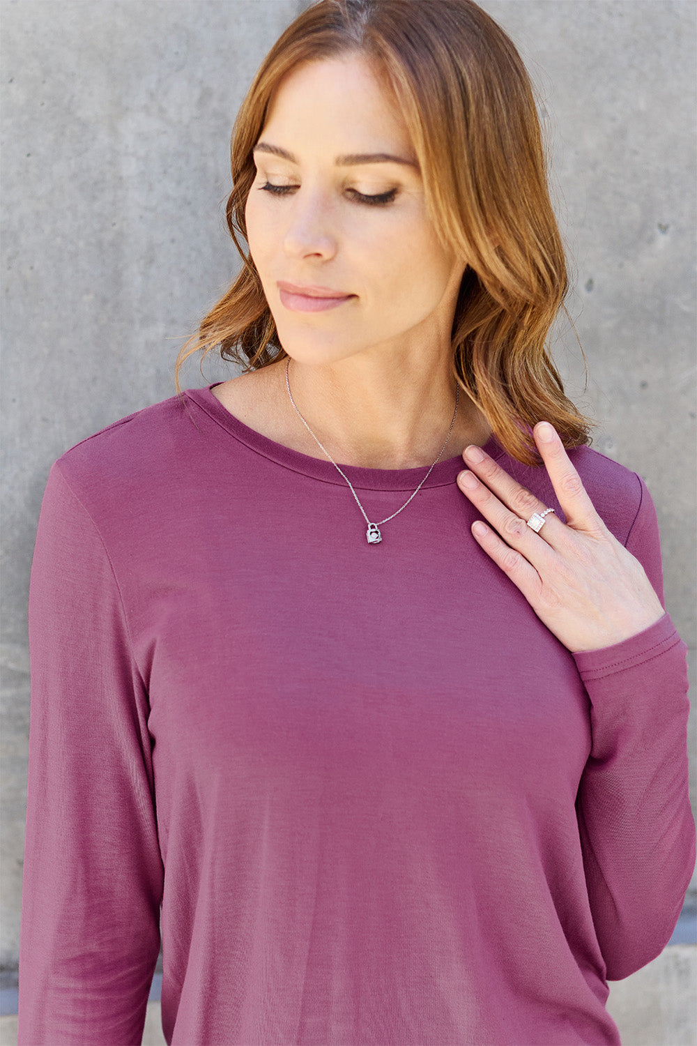 Round Neck Long Sleeve Top - 5 Colors