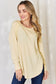 Ribbed Round Neck Slit T-Shirt - 5 Colors