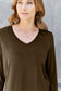 V-Neck Long Sleeve Top - 5 Colors