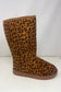 Wild Side Leopard Suede Round Toe Boots