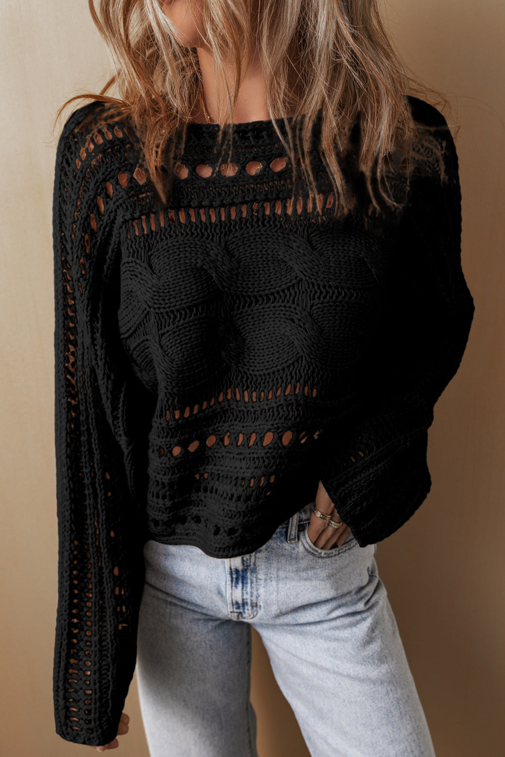 Cable Knit Cropped Sweater - 3 Colors