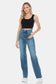 Judy Blue High Waist Tummy Control Cut Raw Hem Straight Jeans
