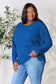 Ribbed Round Neck Slit Knit Top - 5 Colors