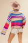 Multi Color Geometric Stripe Sweater