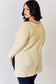 Ribbed Round Neck Slit T-Shirt - 5 Colors