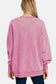 High-Low Acid Wash Fleece Sweatshirt - Dusty Pink
