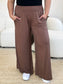 Smocked Wide Waistband Wide Leg Pants - 5 colors