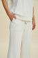 Pearl Detail Round Neck Top and Pants Set - 3 Colors