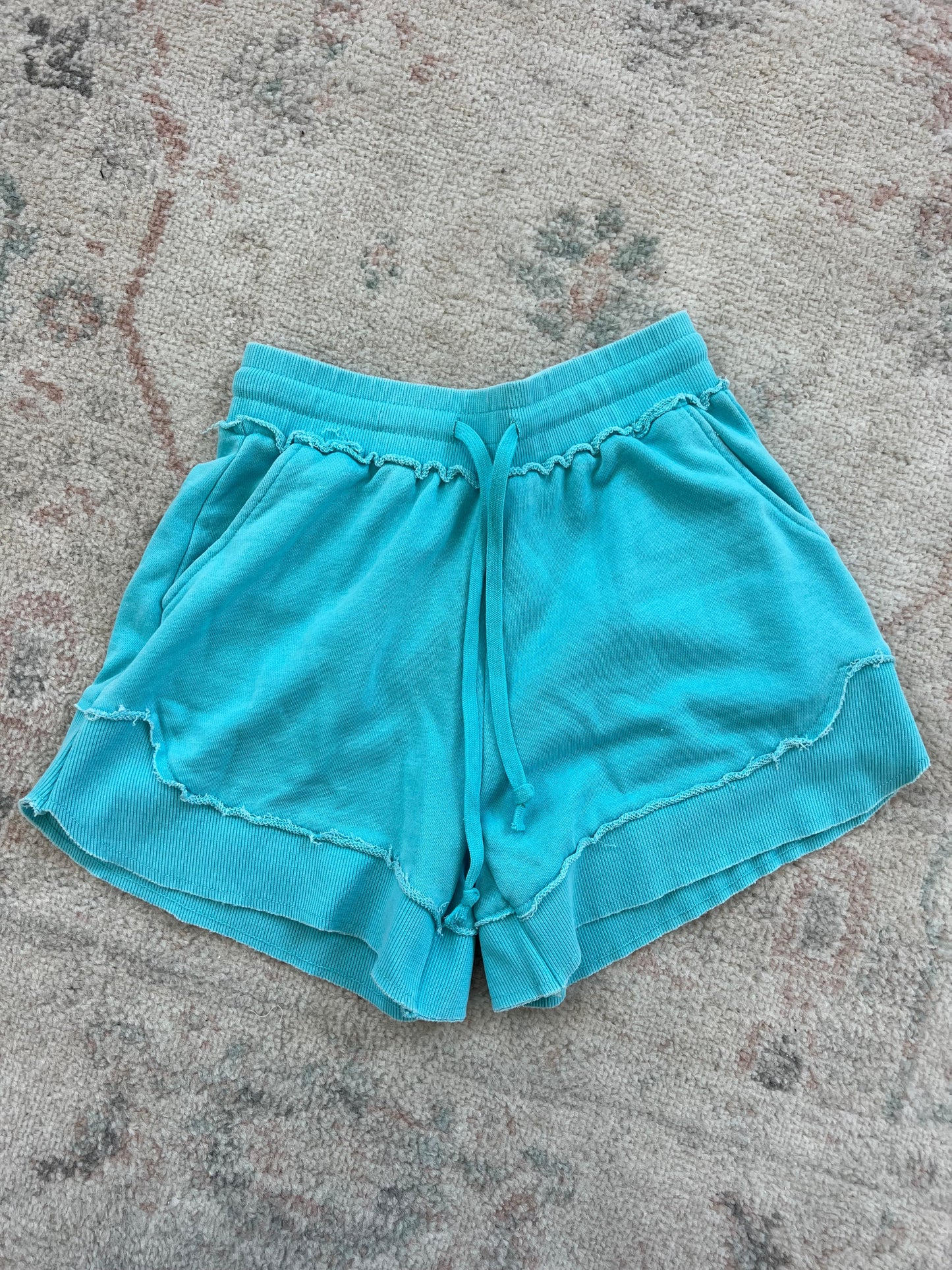 French Terry Stevie Shorts - Capri Blue