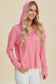 High-Low Dropped Shoulder Long Sleeve Hoodie - 2 Colors