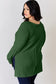 Ribbed Round Neck Slit T-Shirt - 5 Colors