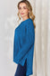 Ribbed Half Button Long Sleeve High-Low T-Shirt - 5 Colors