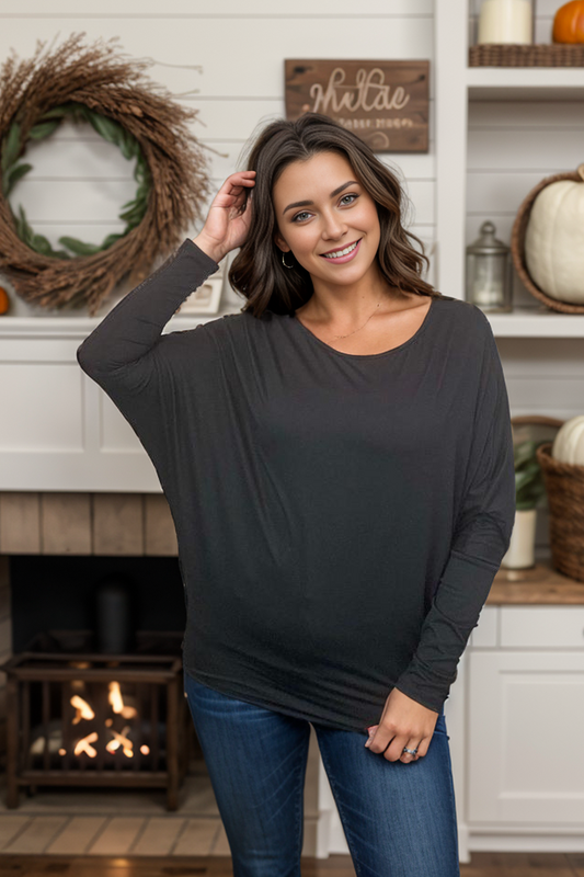 Love For Evermore Long Sleeve Top - Black