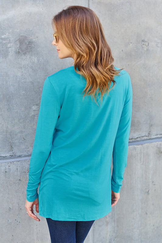 Round Neck Long Sleeve Top - 5 Colors