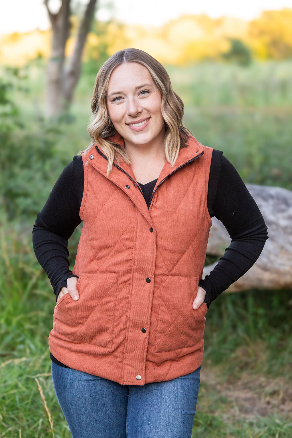 Corduroy Vest - Pumpkin