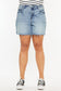 Kancan Raw Hem High Waist Denim Shorts