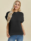 Mock Neck Short Sleeve Sweater - 4 Colors