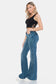 Judy Blue Mid Rise Tummy Control Cut Hem Flare Jeans