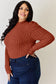 Ribbed Mock Neck Puff Sleeve T-Shirt - 5 Colors