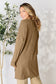 Ribbed Round Neck Long Sleeve Slit Top - 5 Colors