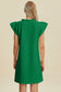 Ruffled V-Neck Cap Sleeve Dress - 5 Colors