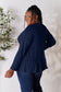 Half Button Long Sleeve Ruffle Hem Blouse - 7 Colors