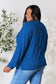 Ribbed Round Neck Slit Knit Top - 5 Colors