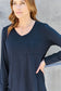 V-Neck Long Sleeve Top - 5 Colors