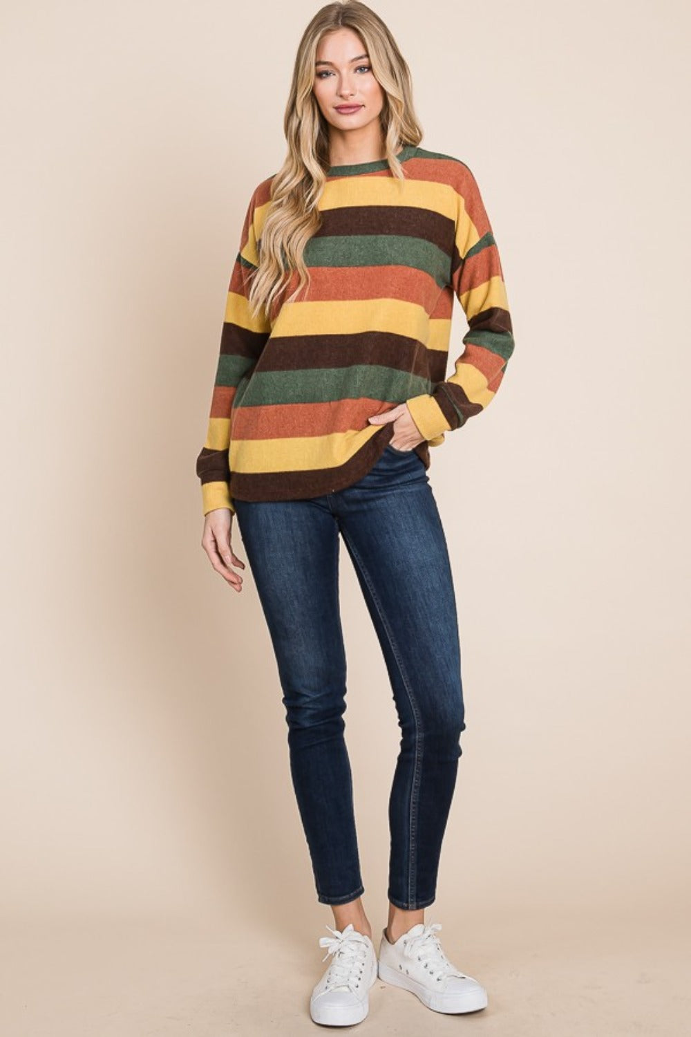 Multi-Color Striped Knit Top