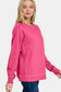 Pigment Dyed French Terry Sweatshirt - Hot Pink