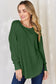 Ribbed Round Neck Slit T-Shirt - 5 Colors