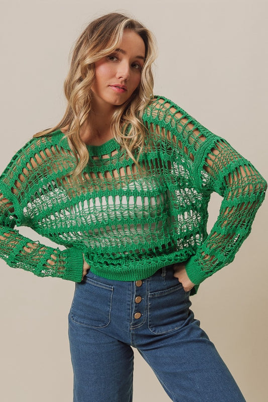 Long Sleeve Knit Cover Up
