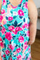 Sydney Scoop Dress - Aqua Floral
