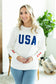 USA Pullover - White