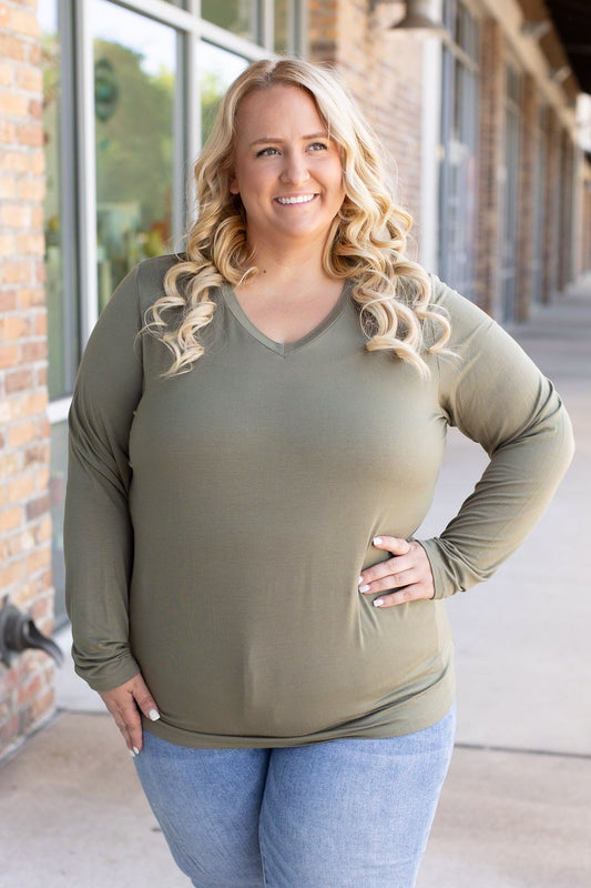 Larissa Long Sleeve Top - Olive