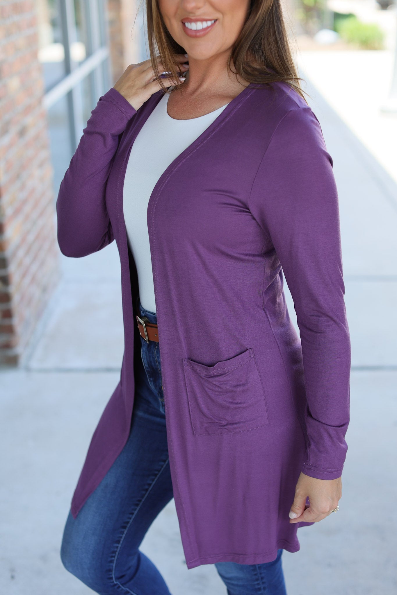 Classic Cardigan - Purple