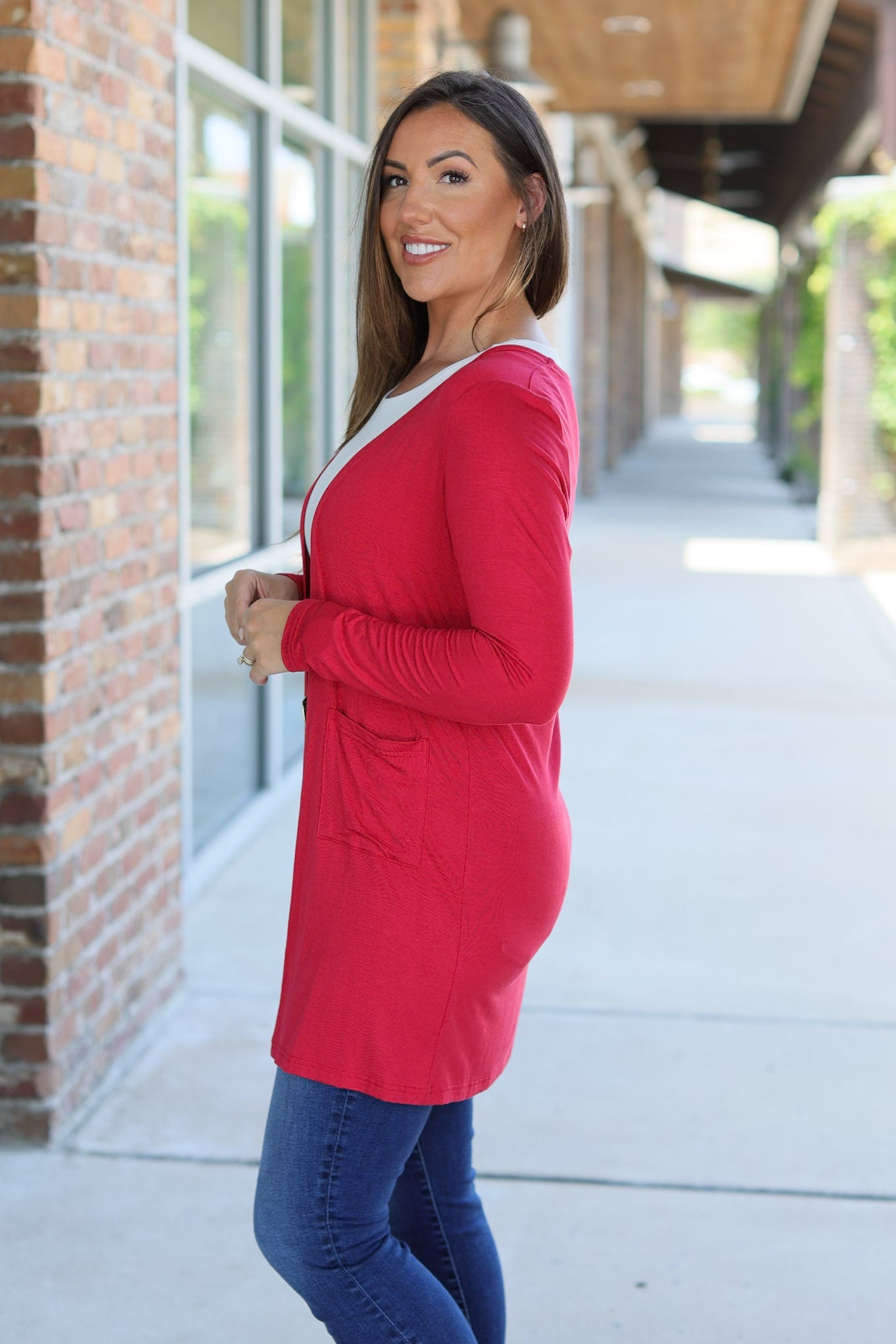 Classic Cardigan - Red