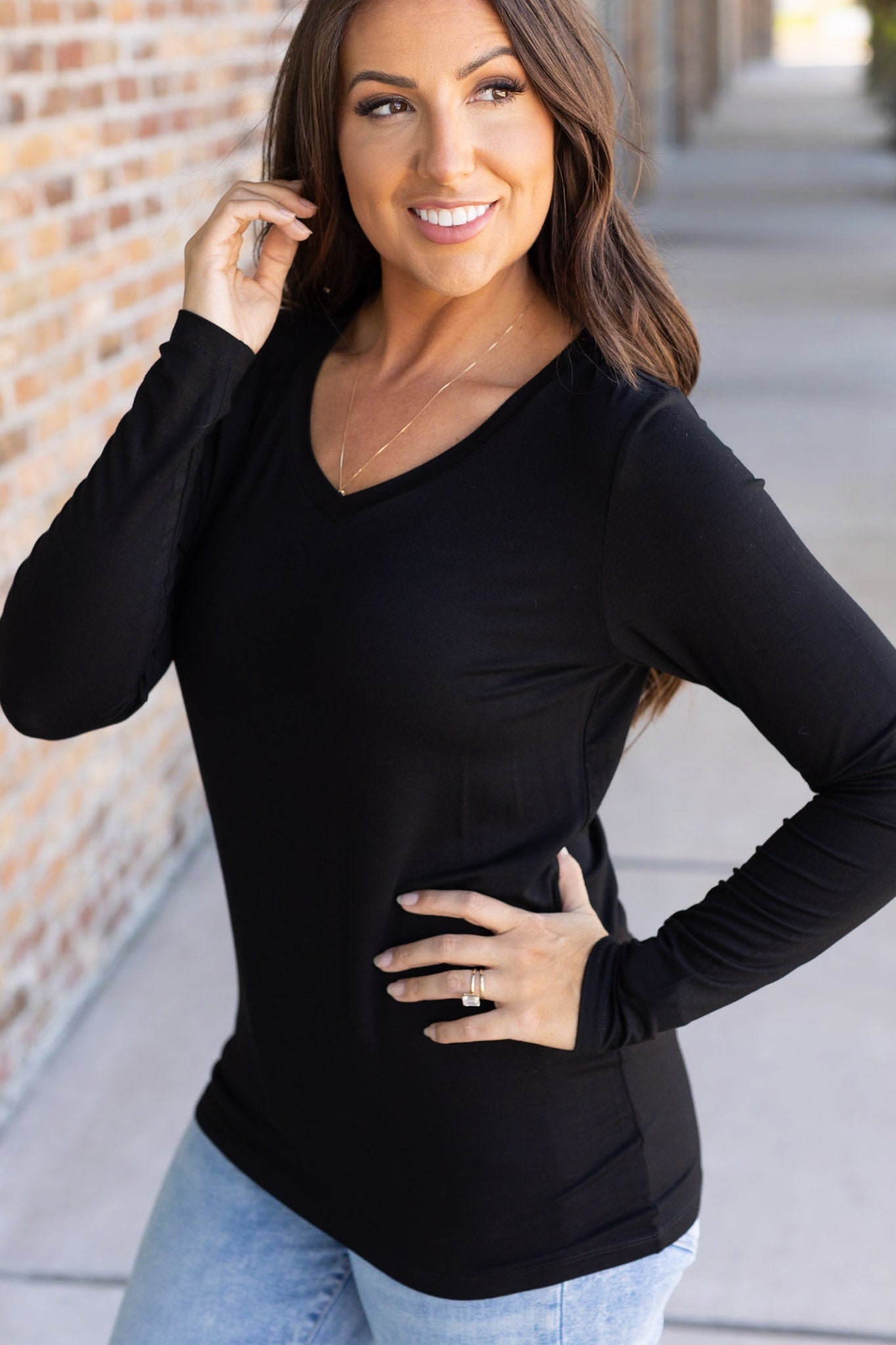 Larissa Long Sleeve Top - Black