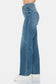 Judy Blue High Waist Tummy Control Cut Raw Hem Straight Jeans
