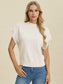 Mock Neck Short Sleeve Sweater - 4 Colors