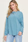 Ribbed Round Neck Long Sleeve T-Shirt - 8 Colors