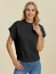 Mock Neck Short Sleeve Sweater - 4 Colors