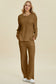 Cable-Knit Long Sleeve Top and Pants Set - 3 Colors