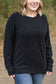 Corrine Ribbed Pullover Top - Black