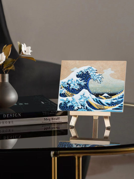 The Great Wave off Kanagawa DIY 3D Oil Painting Kit