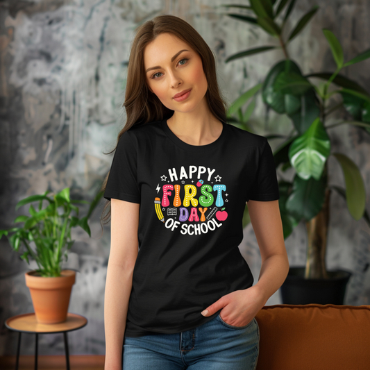 Happy First Day of School Graphic Tee - Adult