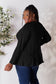 Half Button Long Sleeve Ruffle Hem Blouse - 7 Colors
